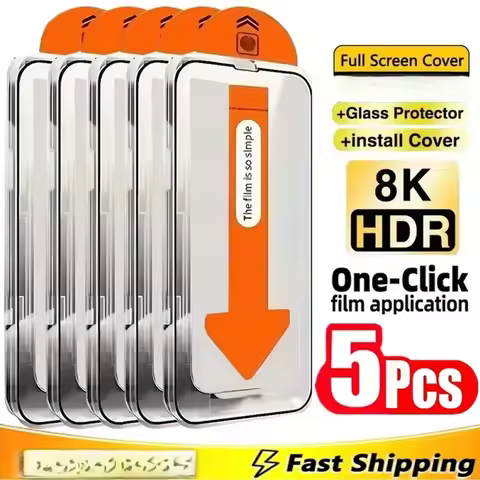 1-5PCS 9H Dust Free Tempered Glass Protector for Xiaomi Redmi 15 15C 14C 13C Note 15 14 13 Pro 12 11