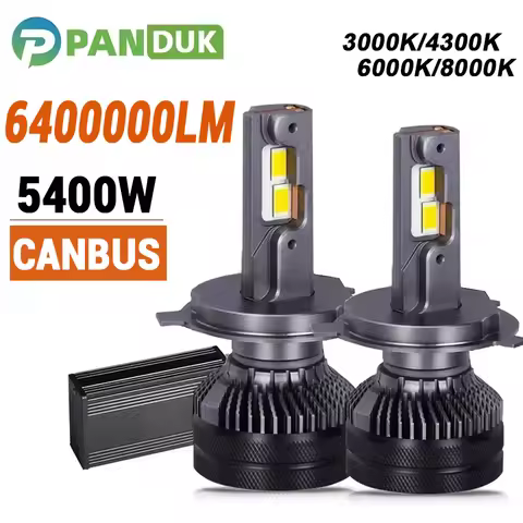 PANDUK 6400000LM 6000K 1800W H7 H4 Led Lamp Double Copper Tube Light For Car K5C F5C H1 H11 HB3 9005