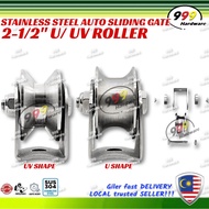 999 STAINLESS STEEL 2-1/2" AUTO SLIDING GATE UV or U ROLLER / SUS304 SLIDING GATE ROLLER/ FOLDING GATE BEARING / WELDING