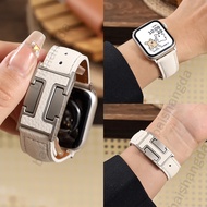 Leather Geniune Strap for iWatch series 10 46mm 42mm  Magnetic Loop iWatch Series 10 9 8 7 6 5 4 SE 