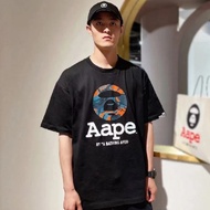 AAPE original T-shirt fashion camouflage ape head card cotton couple short-sleeved T-shirt Men's T-s