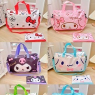 Travel Bag Can Insert Suitcase Rod Convenient Travel Foldable Bag New Girl Heart Kuromi Large-Capacity Portable