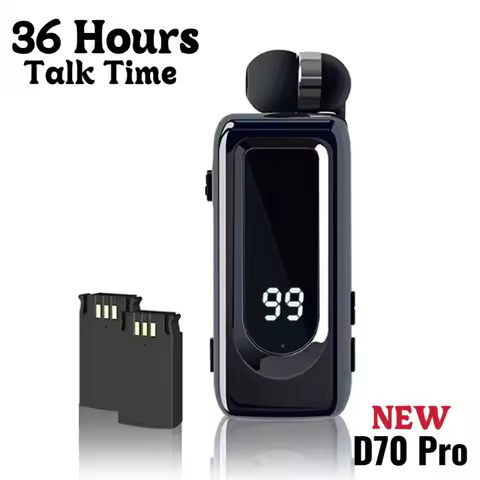 D70Pro Business Bluetooth 5.4 Earphones, 36 Hours of Call/Music, Dual Battery Noise Reduction Wirele
