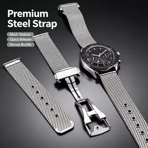 Omega Strap Seamaster 20mm Mesh Milanese Watchband For Omega Seamaster Stainless Steel Strap Quick R