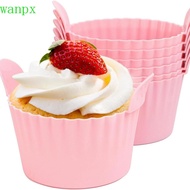WANPX Muffin Cake Mold, Pink/grey Reusable Air Fryer Egg Poacher, Baking Accessories Heat-Resistant Silicone Steamed Egg Mold Oven