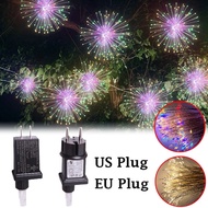 500 LED Colorful Dandelion Fireworks Copper Wire String Lights with Plug/ Home Festival Party Atmosp