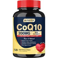 DRFOSTER Coq10 200mg, Coenzyme Q10 for Antioxidant & Energy Production, 6X Higher Absorption Cq10 wi