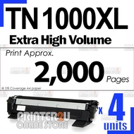 4x TN1000 Compatible to Brother TN1000 TN-1000 1000 HL-1110 1110 DCP-1510 1510 MFC-1810 1810 MFC-181