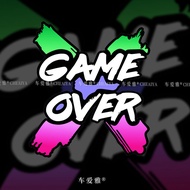 GAME End GAME OVER English Car Sticker Electric Car Computer Case Car Waterproof Fun Sticker