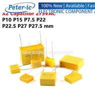 (1~10pcs) X2 Safety Capacitor 275VAC 0.01UF 0.22UF 0.15UF 0.33UF 0.47UF 0.68UF 1.2UF 1.5UF 2.2UF 2UF