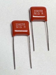 (แพ็ค10ชิ้น/50ชิ้น/100ชิ้น)แท้ใหม่เกรดอย่างดี C 0.22UF 250V (224=220NF) Cไมล่าญี่ปุ่น ยี่ห้อ NISSEI 