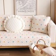 Cotton Fabric Sofa Cover, Small Fresh Sofa Cover, Anti-slip Sofa Cover Cushion, Dust-proof Sofa Cover, Love Printed Sofa Cover, Sofa Decoration