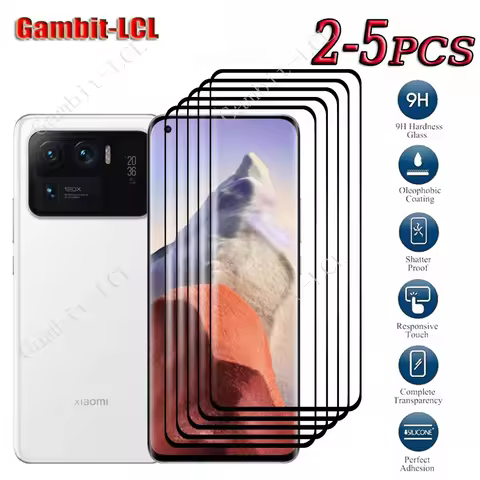 2-5PCS 3D Curved Edge Tempered Glass For Xiaomi Mi 11 Ultra 6.81" Mi11Ultra 11Ultra Mi11 Pro 11Pro S