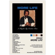 Drake Poster More Life Music Album Cover Poster Canvas Poster Wall Art Decor Print Picture Paintings