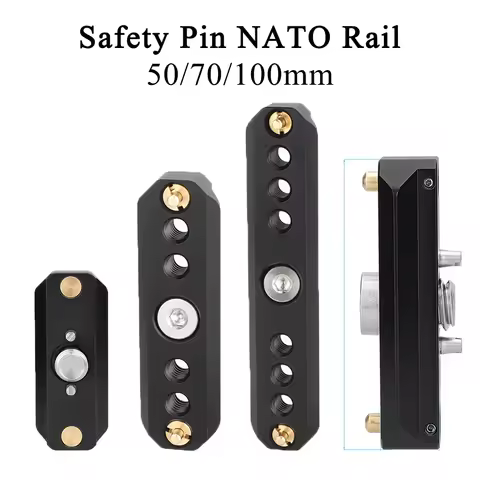 HDRig NATO Rails Adapter Accessories 50mm/70mm/100mm with 3/8"-16 ARRI Anti-Twist Screw for ARRI Hol