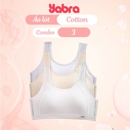 Combo of 3 women's sports bras with breathable mesh - Set of 3 women's thin cotton bras A611