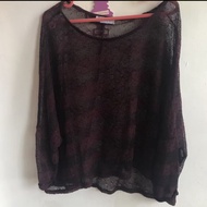 COTTON ON Preloved Women's Cotton-On Blouse Preloved Women's Cotton-On Outerwear in Maroon