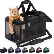 Conlun Cat Carrier Airlines Authorized, Soft-Faced Dog Strap, With Internal Safety Belt, Pet Transpo