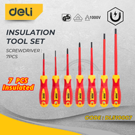 DELI DL510007 7Pcs Set alat penebat I 7 Pcs Insulation Screwdriver tool set