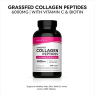 NeoCell Grass Fed Hydrolyzed Collagen Peptides 6000mg | With Vitamin C & Biotin,   Joint Health,360 