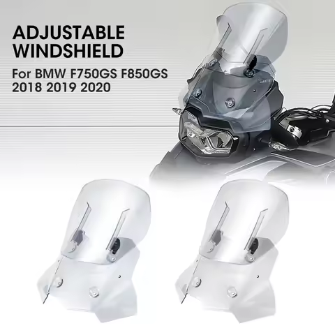 Motorcycle Adjustable Windshield for BMW F750GS F850GS Windscreen Wind Deflectors Screen Visor Prote
