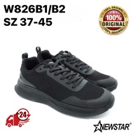 NewStar M826B1-B2 Black School Shoes [Shoe Lace] Kasut Hitam