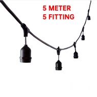 Fitting Lampu Gantung Outdoor 10 Meter 20 Fiting / Waterproof / 10 Meter 10 Fitting LAMPU GANTUNG CA