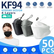 [48Hours Deliver] 50PCS KF94 Medical Mask Headloop Mask Made in Korea original Earloop mask 4ply 4D mask Reusable Protective Unobstructed Breathing KN95 mask Original mask KF94 mask washable and Breathable