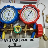 Testing Manifold Double R410A R32 R22 + Adapter R410A