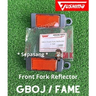 (Tushima) Honda GBOJ CDI / Fame REFLECTOR Front Fork Cover ( SEPASANG ) Batu Pantulan Cahaya C70 Pet