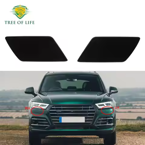 Front Bumper Headlight Cleaning Washer Spray Nozzle Jet Cover Cap For Audi Q5 2018 2019 2020 2021 L/