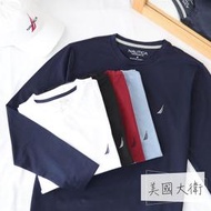 NAUTICA 上衣 衣服 T恤 長袖 Tee 帆船 男裝 帆船牌 美國帆船 素T 薄長袖 【V7309Y】美國大衛