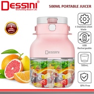 DESSINI ITALY 500mL USB Rechargeable Portable Bottle Juicer Blender Chopper Grinder Mixer Smoothie /