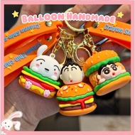[AVAILABLE] CUSHIN BURGER PLASTIC KEYCHAIN| SHIN-PIGGER