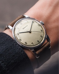 zenith 古董手上鍊大三針全原裝 not tudor seiko omega iwc