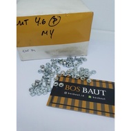 PUTIH White M 4 Iron Nuts - White 4.6 Iron Nuts, 10pcs