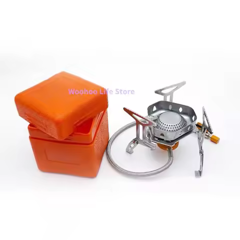 Windproof Portable Camping Stove 3 Burner Gas Outdoor Foldable Stove for Camping Picnic Hiking Trave