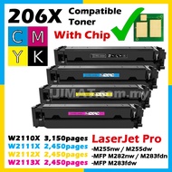 W2110A Black Compatible for HP 206A HP206X W2110X Color Laserjet Pro MFP M282nw M283fdw Pro M255dw M