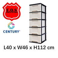 EOS Shop Century 5 Tier Plastic Drawer / Cloth Cabinet / Storage Cabinet