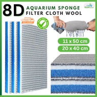 SLEN Aquarium Sponge 8D Filter Sponge 8 Lapisan Sponge Biochemical Filter Cotton 无胶鱼缸过滤棉