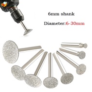 [TWINKLEF-Z]  Clearance sale 1PC 6-30mm Diamond Burr Carving Grinding Bit 6mm Shank for  Engraving G