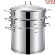 慕廚蒸鍋304不鏽鋼三層加厚家用蒸籠2二3層蒸饅頭魚鍋電磁爐瓦斯