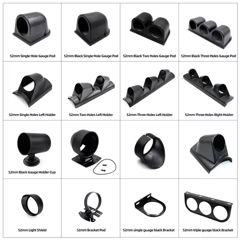 2INCH 52mm Car Gauge Pod Universal Black Single Double Triple Car Meters Holder for Left Right Drive