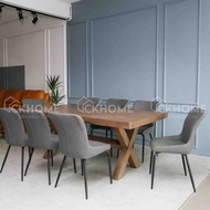 DAUS Wooden Dining Set / Meja Makan Set (1+8)