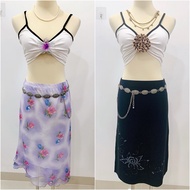Thrift 2hand pass summer midi skirt clearance