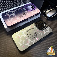 Compatible for iPhone 15 14 13 12 11 Pro Max X Xr Xs Max 7 8 Plus Advanced Creative Cartoon Cute Kitten Phone Case Lens Protector Anti Falling Soft Protective Cover
