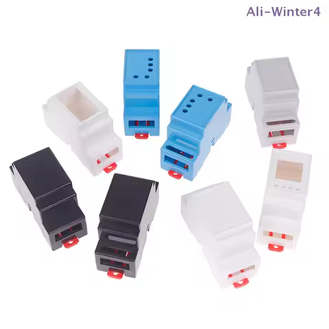 【Winter4】DIN Rail PLC Junction Box Plastic Electronics Box Project Case 4Colors 88x37x59mm 35-Rail M