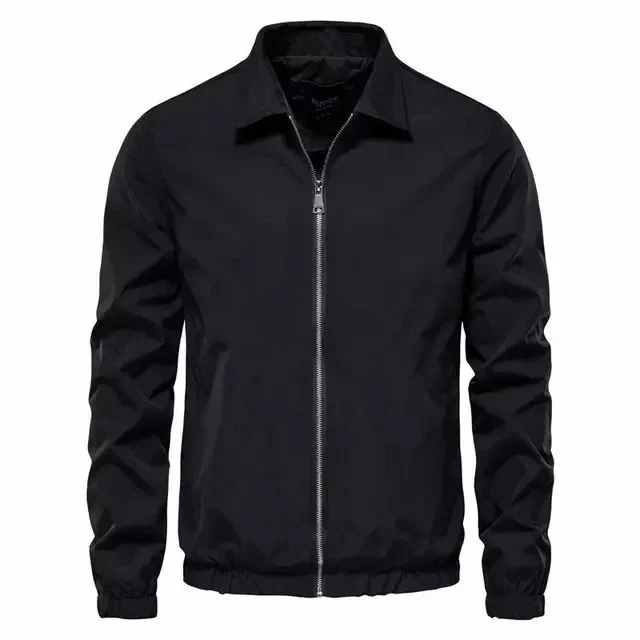 JAKET PRIA KANTOR POLOS / JAKET CASUAL POLOS TERMURAH HITAM