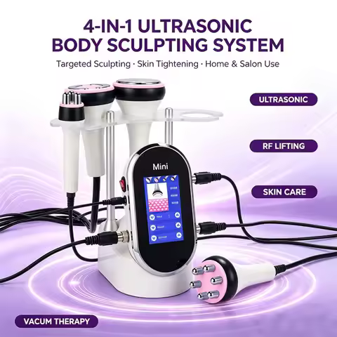 4 in 1 Facial Care 40K Cavitation Lipo Slimming Ultrasonic Liposuction Cavitation Machine Skin Tight