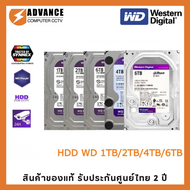 [พร้อมส่ง] ของแท้ HDD ฮาร์ดดิสก์ WD Purple Western Digital 1TB/2TB/4TB/6TB   CCTV สำหรับกล้องวงจรปิด